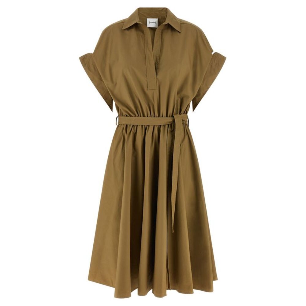 NUDE Bicolor Cotton Midi Women's Dress